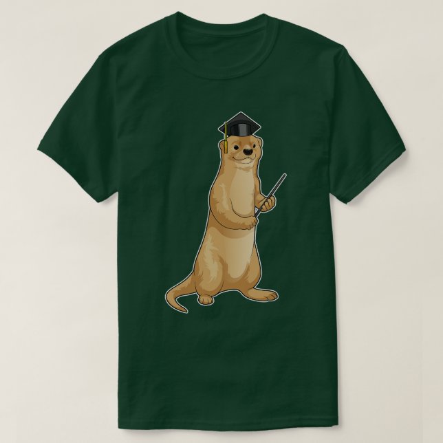 Otter Professor Cylinder T-Shirt (Design Front)