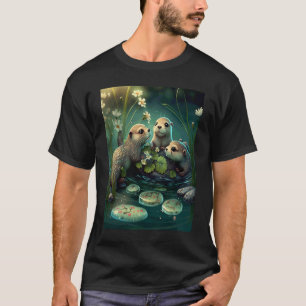 Otter Puns Cute Otters Playing 2 T-Shirt
