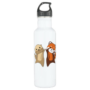 Otter Red Panda Sweet Animals For Children 710 Ml Water Bottle