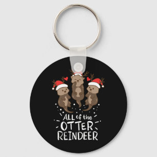 Otter Reindeer Deer Christmas Xmas Gift Present  Key Ring