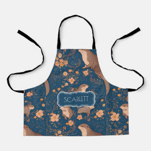 Otter Retro Colourful Personalised Pattern Apron