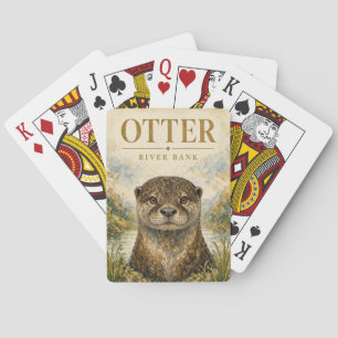 Otter River Bank Wildlife Playing Cards