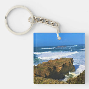 Otter Rock at Devil's Punchbowl State Park, Oregon Key Ring
