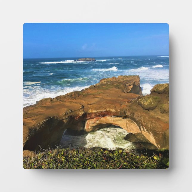 Otter Rock at Devil's Punchbowl State Park, Oregon Plaque (Front)