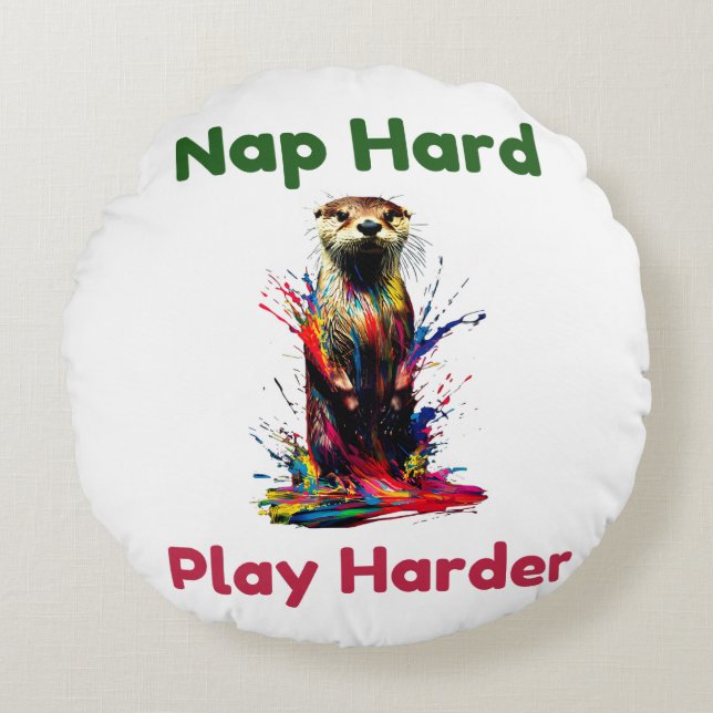 Otter Round Cushion (Front)