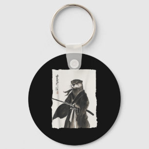 Otter Samurai Janpanese Vintage Warrior Art Anime  Key Ring