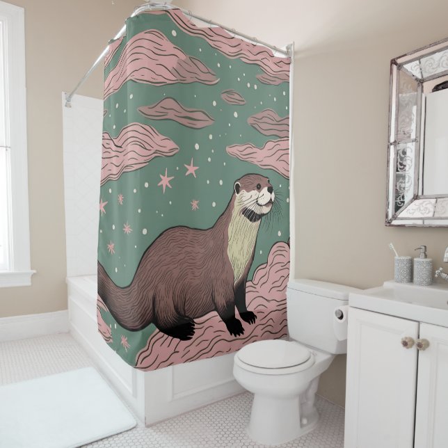 Otter Shower Curtain (In Situ)