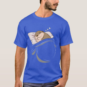 Otter Sleeping Animal Nap Napping Slumber T-Shirt