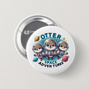 Otter Space Adventures 6 Cm Round Badge