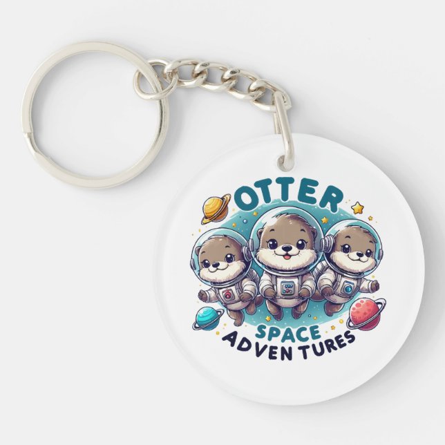 Otter Space Adventures Key Ring (Front)