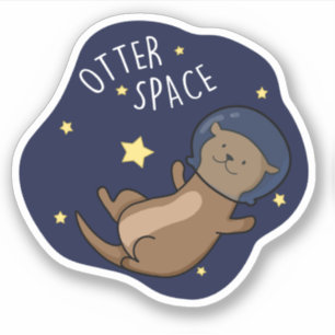 Otter Space Funny Astronaut Otter Pun