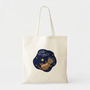 Otter Space Funny Astronaut Otter Pun Tote Bag