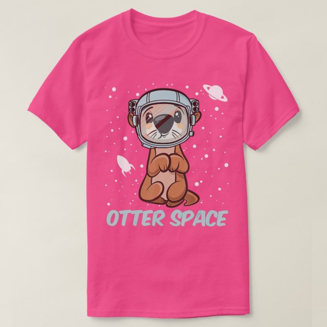 Otter Space Funny Otter Pun  T-Shirt (Design Front)