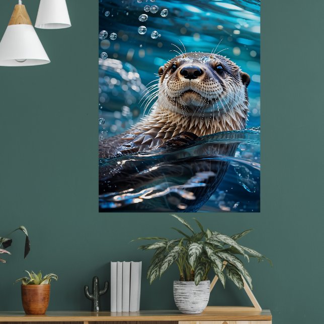 Otter Swimming Poster (Living Room 1)