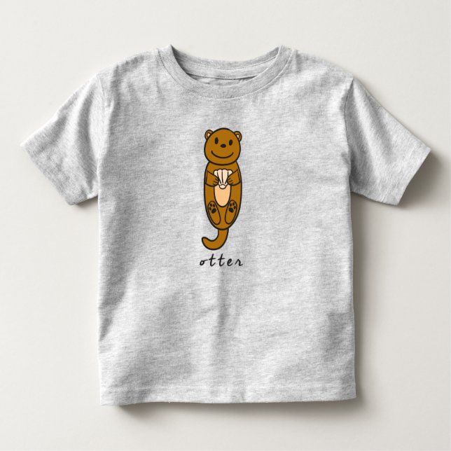 Otter Toddler Top or T-Shirt (with base) (Front)
