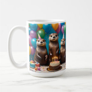 Otter Triplets Birthday Party,  Coffee Mug