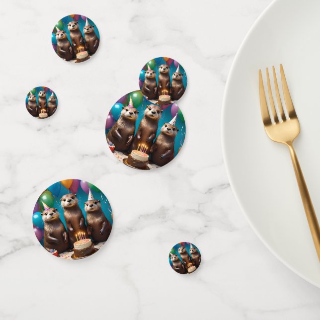 Otter Triplets Birthday Party, Confetti (Group)