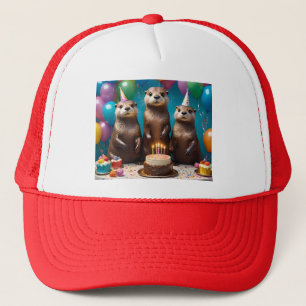 Otter Triplets Birthday Party, Trucker Hat