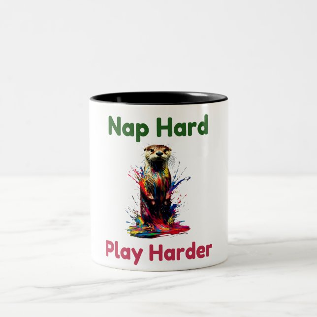 Otter Two-Tone Coffee Mug (Center)