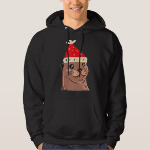 Otter Ugly Christmas Gingerbread Stocking Holly Hoodie