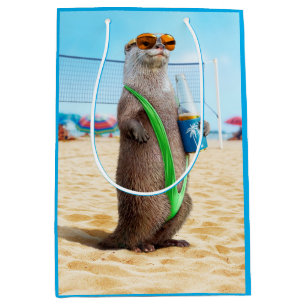 Otter Wearing Mankini Medium Gift Bag
