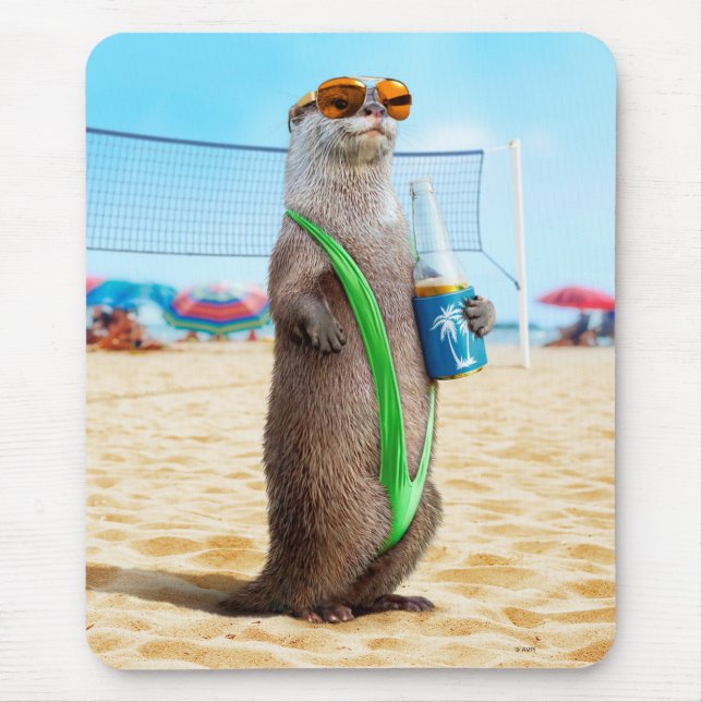 Otter Wearing Mankini Mouse Pad (Front)