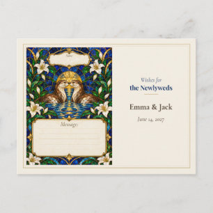 Otter Wedding Guest Book Wishes Postcard