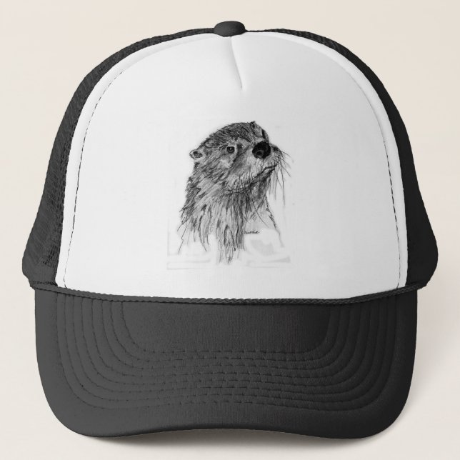 Otter Whiskers Trucker Hat (Front)
