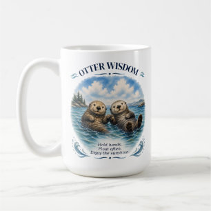 Otter Wisdom Watercolor Inspirational Coffee Mug