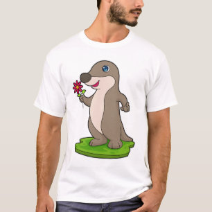 Otter with Flower T-Shirt