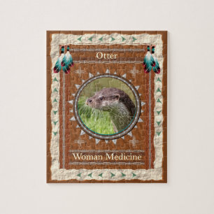 Otter Woman Medicine Energy Jigsaw Puzzle
