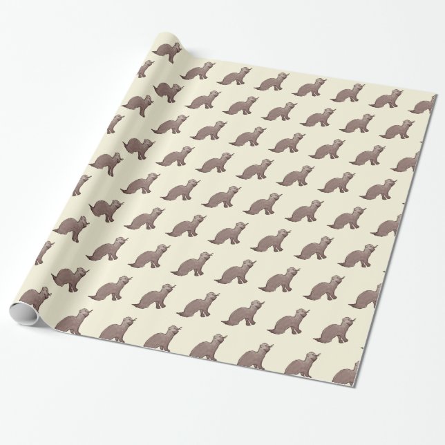 Otter wrapping paper (Unrolled)
