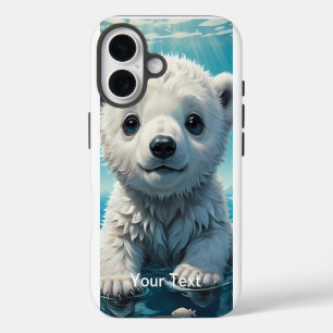 Otterbox Bear pup sitting on a iceberg wildlife iPhone 16 Case