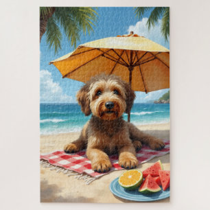 Otterhound Beach Relax Scene Jigsaw Puzzle