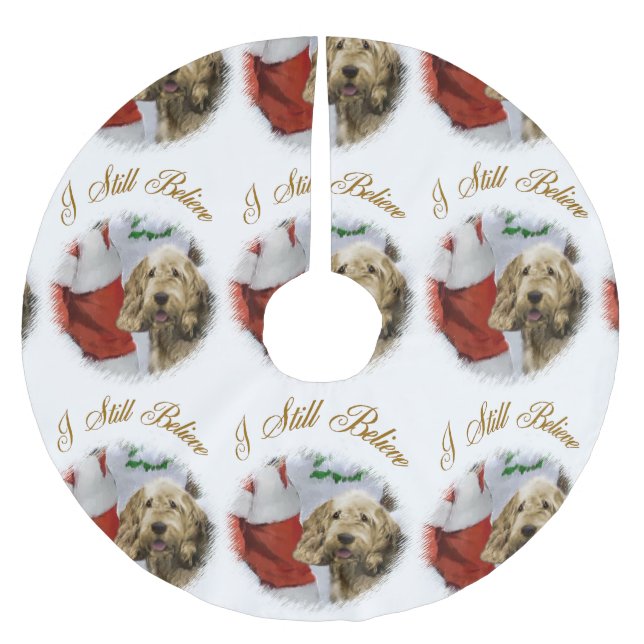 Otterhound Christmas Brushed Polyester Tree Skirt (Front)