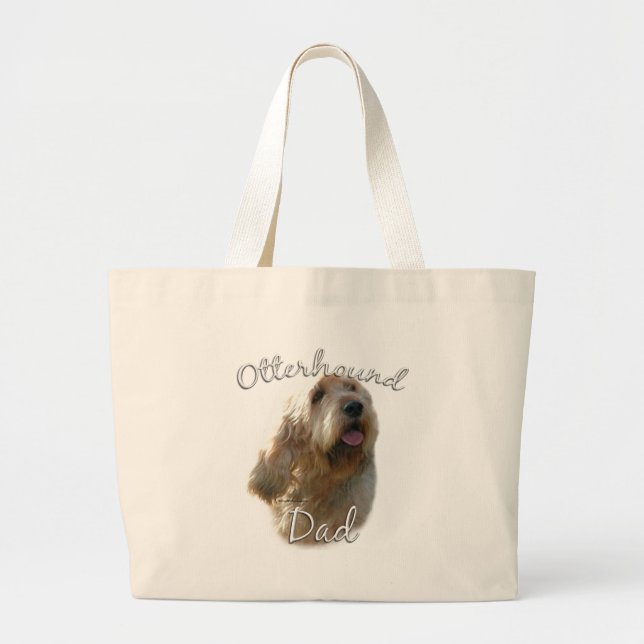 Otterhound Dad 2 Large Tote Bag (Front)