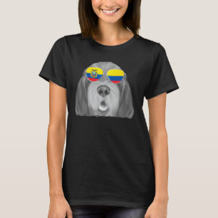 Otterhound Dog Ecuador Flag Sunglasses T-Shirt