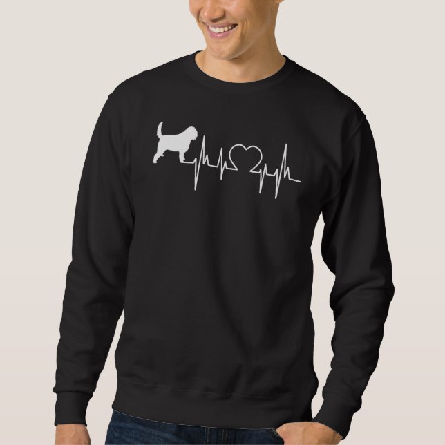Otterhound Dog Heartbeat Sweatshirt (Front)