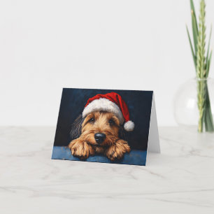 Otterhound In A Santa Hat Card