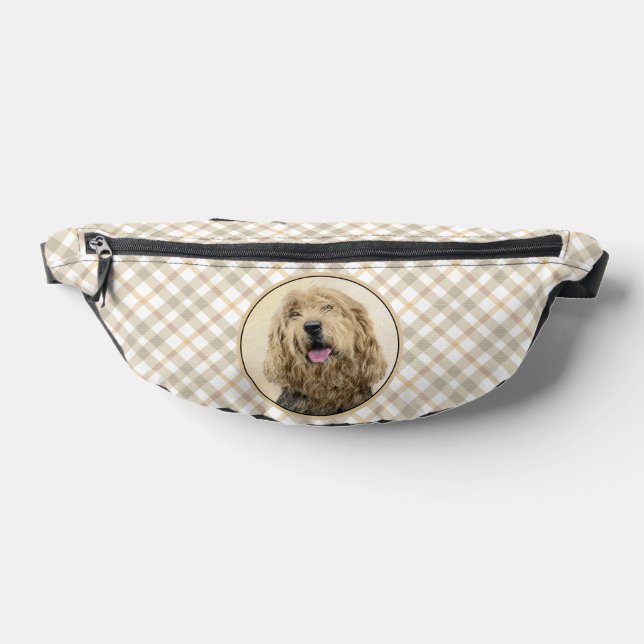 Otterhound Painting Black and Tan Original Dog Art Bum Bags (Lay Down)