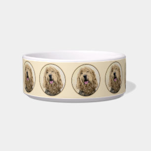 Otterhound Painting - Cute Original Dog Art Bowl
