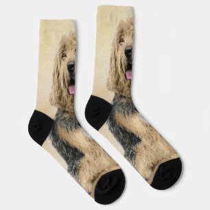 Otterhound Painting - Cute Original Dog Art Socks