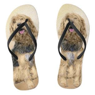 Otterhound Painting - Cute Original Dog Art Thongs