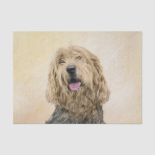 Otterhound Painting - Cute Original Dog Art Tissue Paper