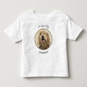 Otterhound Painting - Cute Original Dog Art Toddler T-Shirt