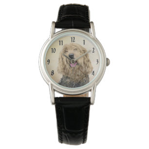 Otterhound Painting - Cute Original Dog Art Watch