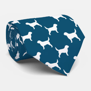 Otterhound Silhouettes Pattern Tie