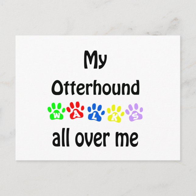 Otterhound Walks Design Postcard (Front)