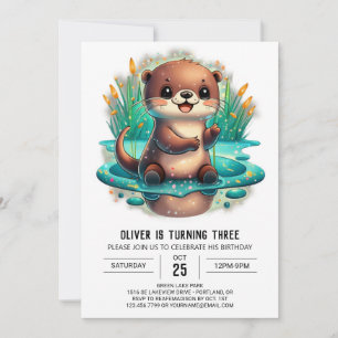 Otterly Adorable Birthday Invitation