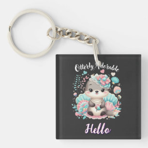 Otterly Adorable Cute Kawaii Otter Key Ring